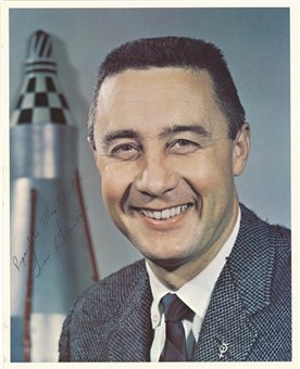 Gus Grissom Original Apollo 1 Astronaut Signed 8x10 Color Photo (JSA)